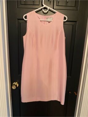 Vintage Travis Ayers Blush Pink Silk Dress